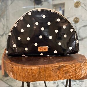 Consuela Black and White Polka Dot Cosmetic Bag